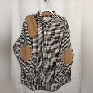 Boyt Harness Co. Men's Checkered Shirt with Tan Patches